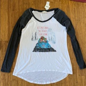 NEW Altar’d State Christmas Truck Baseball Tee